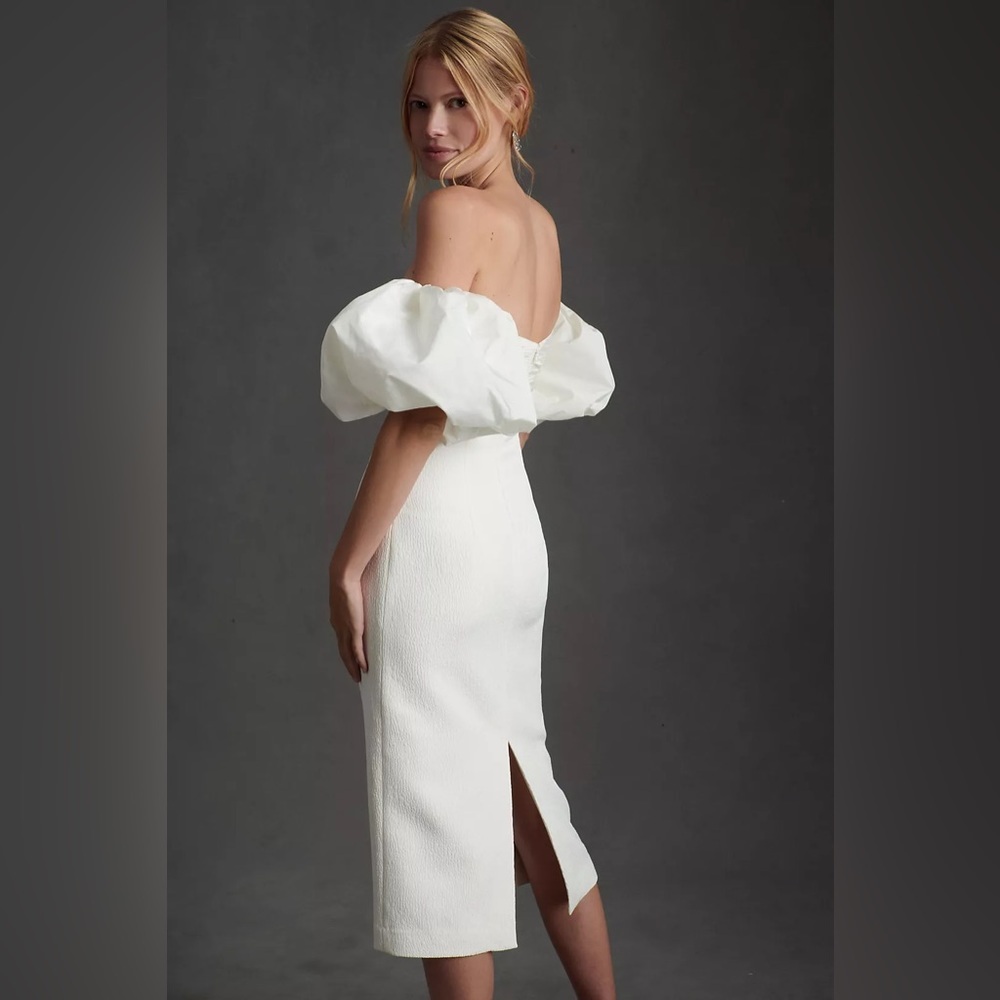 Rebecca Vallance Genevieve Puff-Sleeve Dress - Picture 3 of 7
